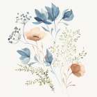 Delicate Blooms in Soft Hues I Art Print