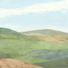 Rolling Green Hills Under Sky Art Print