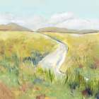 Pathway Through Golden Fields Art Print