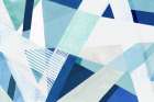 Geometric Harmony in Blue Tones Art Print