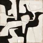 Contrasting Shapes in Motion I Modern Print