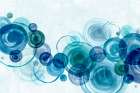 Circles of Blue Harmony Art Print