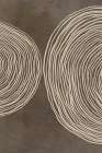 Concentric Whorls on Earthy Canvas II Minimalist Print