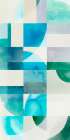 Geometric Waves in Blue Calm I Art Print