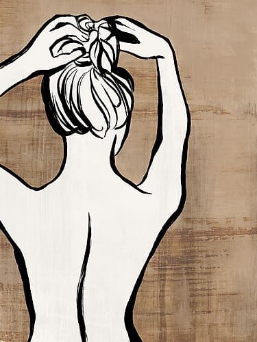 Hair Tied in Tranquility I Minimaliste reproduction