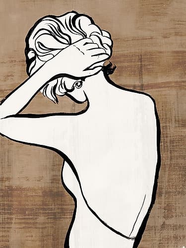 Hair Tied in Tranquility II Minimaliste reproduction