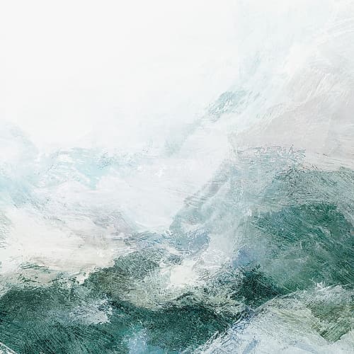 Misty Mountain Peaks Unveiled I Art Print