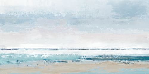Calm Horizon Over Gentle Waves Plage reproduction