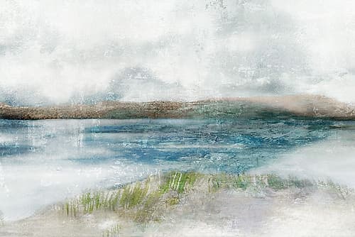 Tranquil Waters Under Overcast Sky II Art Print