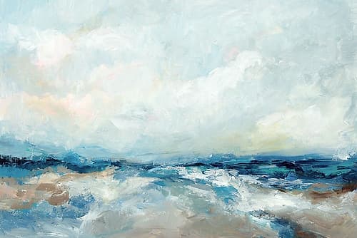 Calm Seascape Under Cloudy Sky Océan reproduction