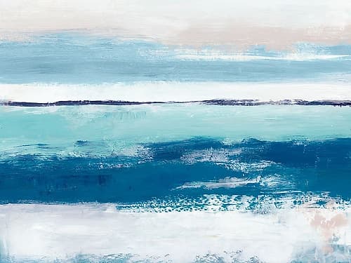Calm Ocean Horizon Layers Océan reproduction