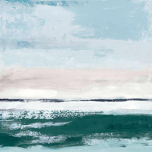 Coastal Serenity in Soft Hues II Art Print