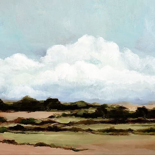 Tranquil Fields Under Vast Sky Art Print
