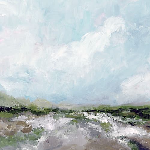 Clouds Over a Tranquil Landscape Art Print