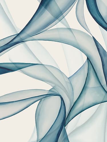 Fluid Waves in Blue Harmony I Art Print