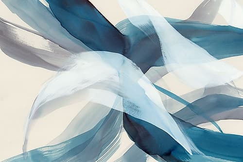Flowing Blue Harmony Art Print