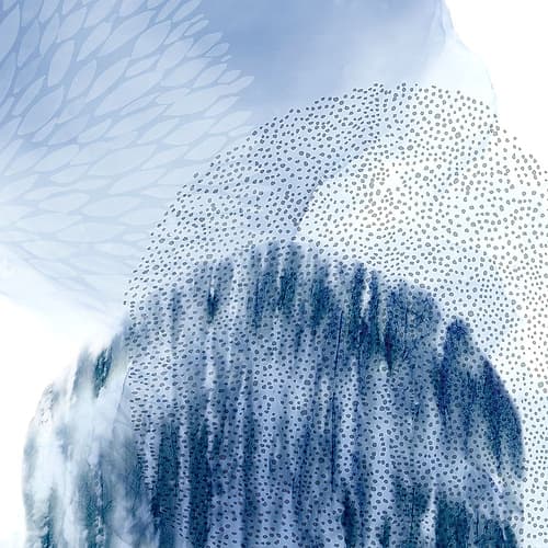 Whispering Patterns of Blue Serenity I Art Print