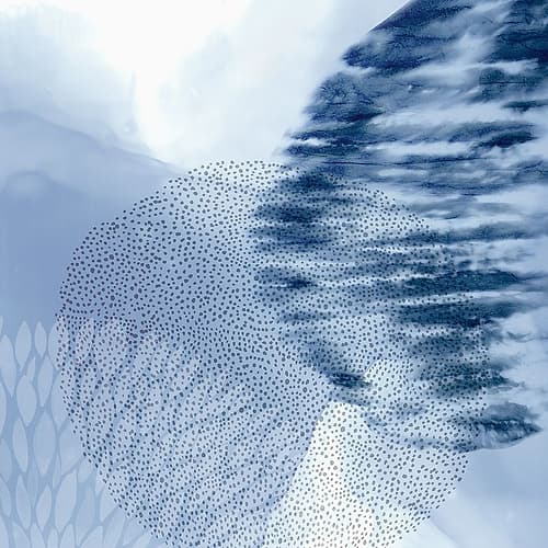 Whispering Patterns of Blue Serenity II Art Print