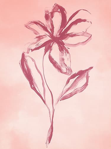 Delicate Blossom on Soft Canvas II Art Print