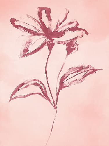Delicate Blossom on Soft Canvas III Art Print