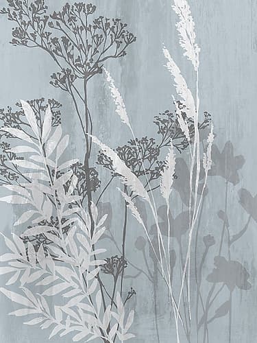 Muted Winter Flora Silhouettes II Art Print
