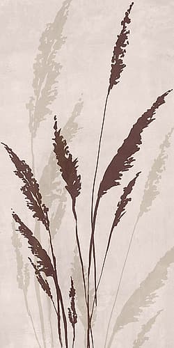 Tall Grasses on Light Canvas II Moderne reproduction