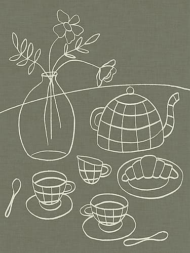 Tea Time Minimalism Geometric Print
