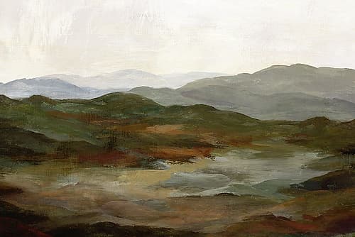 Misty Hills and Quiet Valleys Art Print
