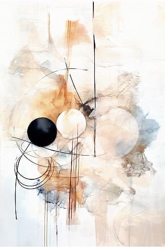 Lines and Circles Abstract Art Print