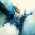 Splash of Blue Water Art Print