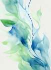 Watercolor Leaves II Art Print