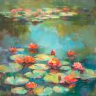 Lotus Pond I Art Print