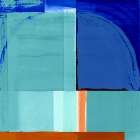 Blue Somersault Abstract Art Print