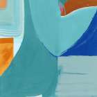 Blue Levitation Art Print