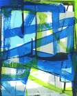 Blue Grid I Art Print