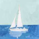 Blue Sail II Art Print
