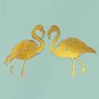 Golden Flamingo I Art Print