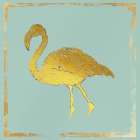 Golden Flamingo III Art Print