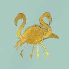 Golden Flamingo IV Art Print