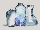 Crystal Urns I Art Print