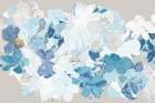 Blue Floral Cluster I Art Print