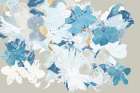 Blue Floral Cluster II Art Print