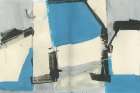 Blue Jigsaw Abstract Art Print
