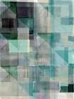 Blue Inkey Angles Abstract Art Print