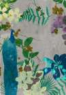 Blue Tropical Peacock I Art Print
