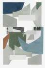 Blue Green Abstract Jugs I Art Print