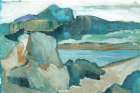 Blue Beach Landscape I Art Print