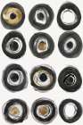 Black White Gold Circles II Art Print