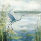Heron Over Gentle Waters I Art Print
