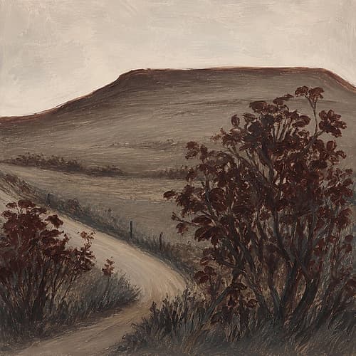 Pathway Through Autumn Fields II Art Print